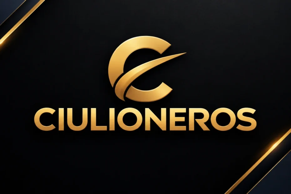 Ciulioneros premium gold logo on dark background